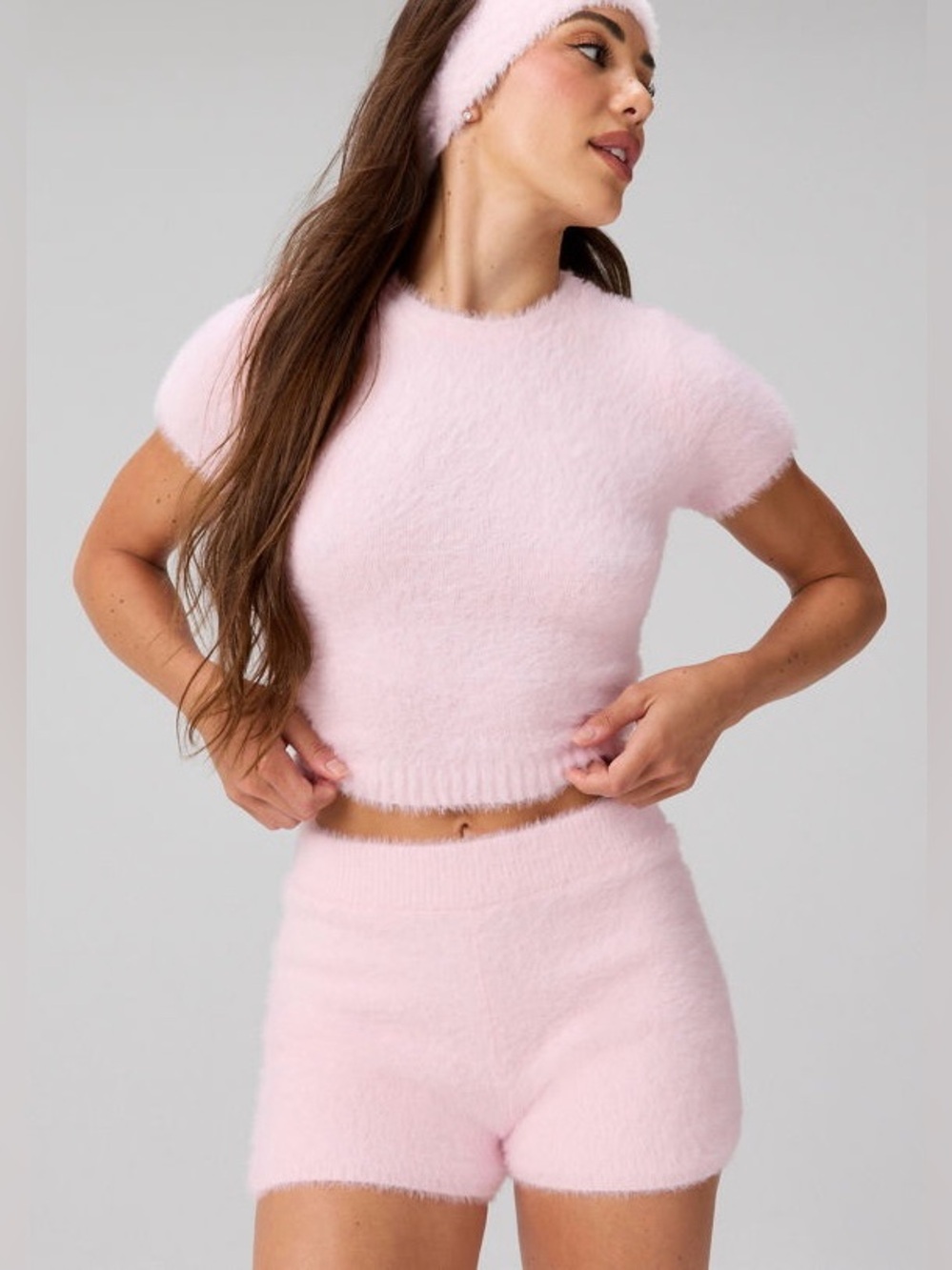 Skims fuzzy knit 2 Piece set L